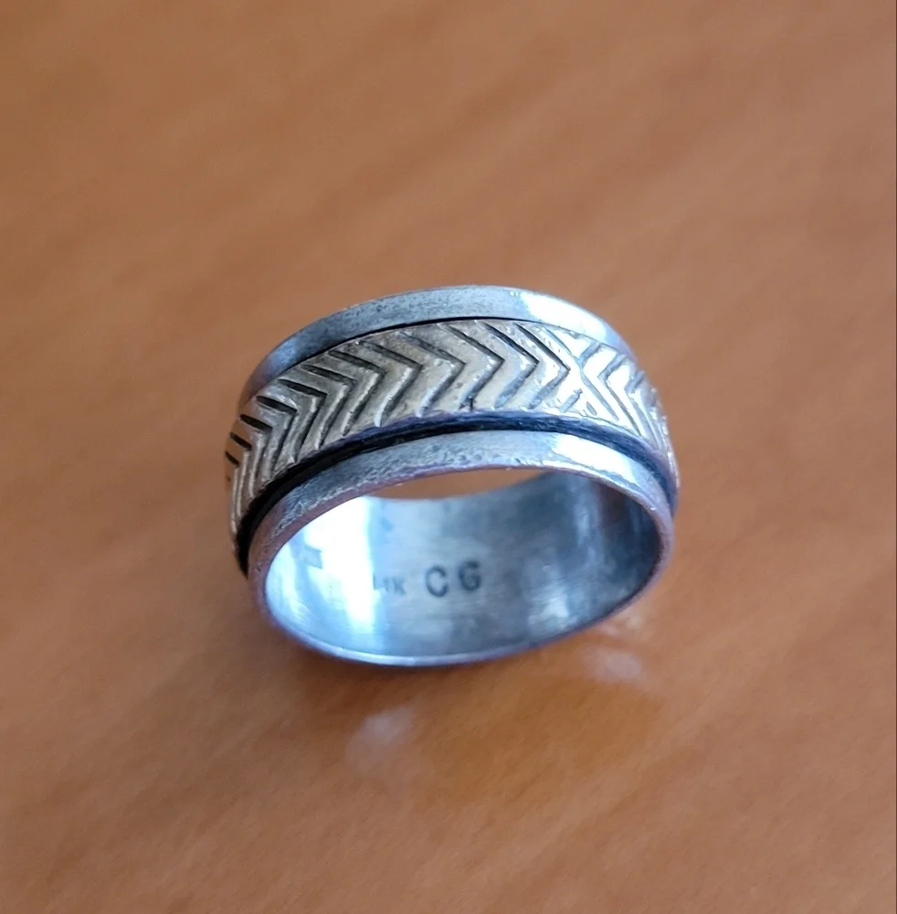 M.M. Rogers Hopi Indian‎ Sterling Silver and 14k Ring Size 9